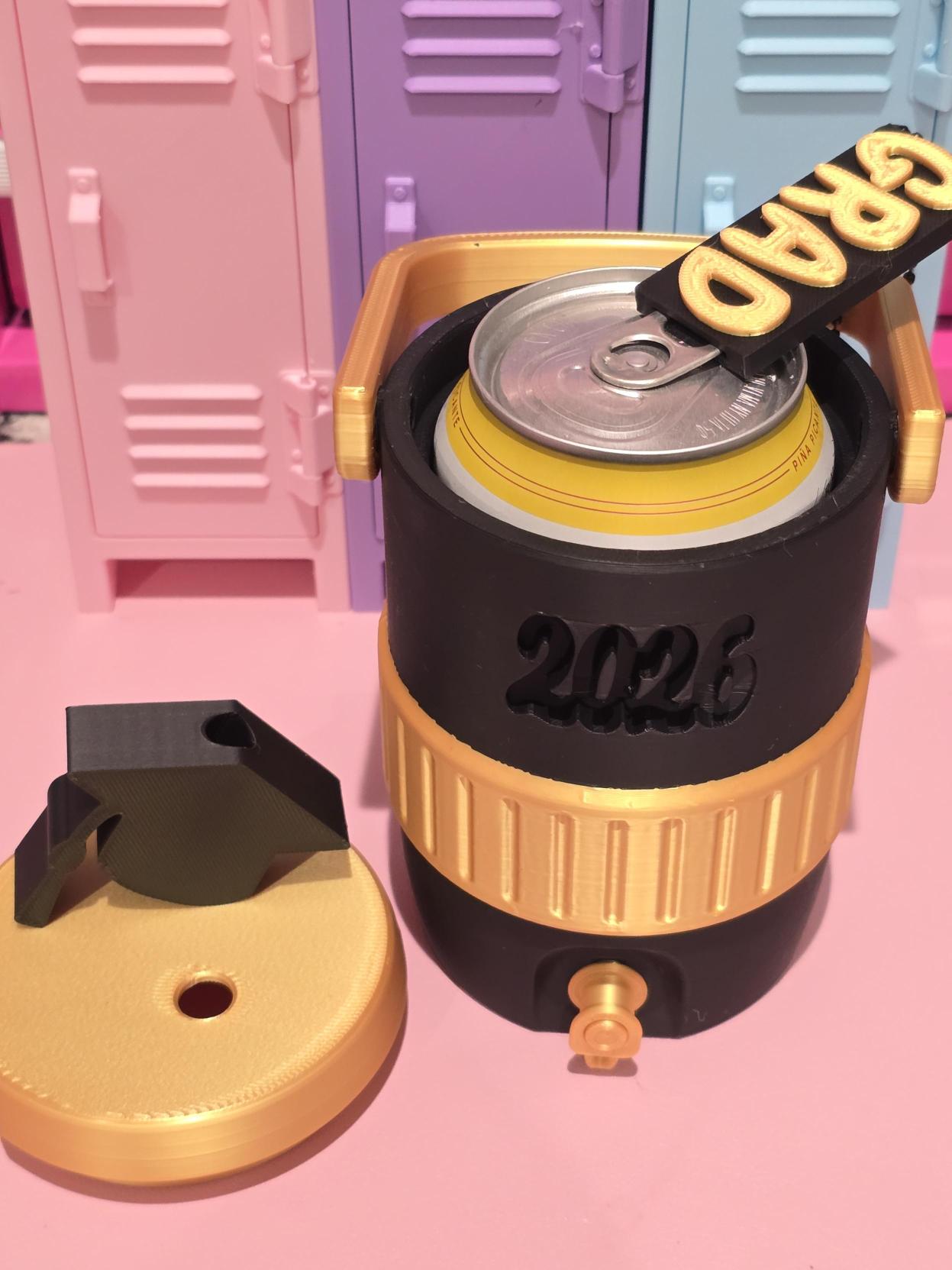 Custom Graduation Can Cooler