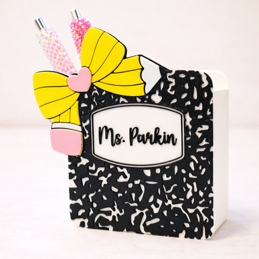 Personalized Composition Pen Holder