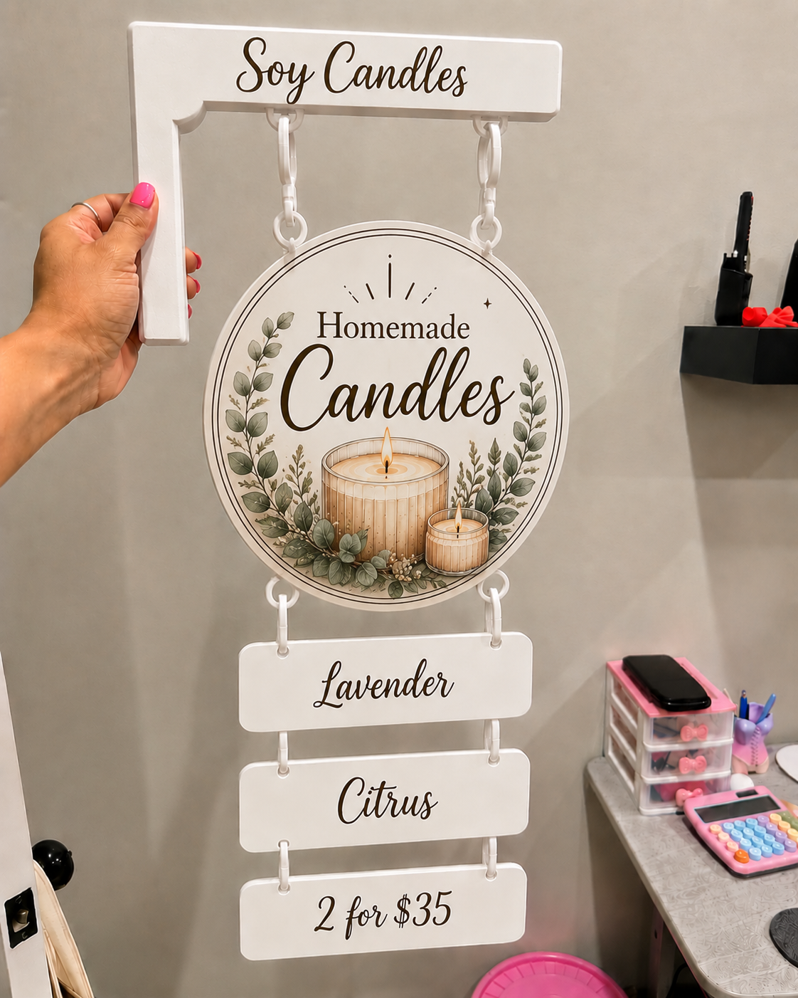Custom Hanging Vendor Sign