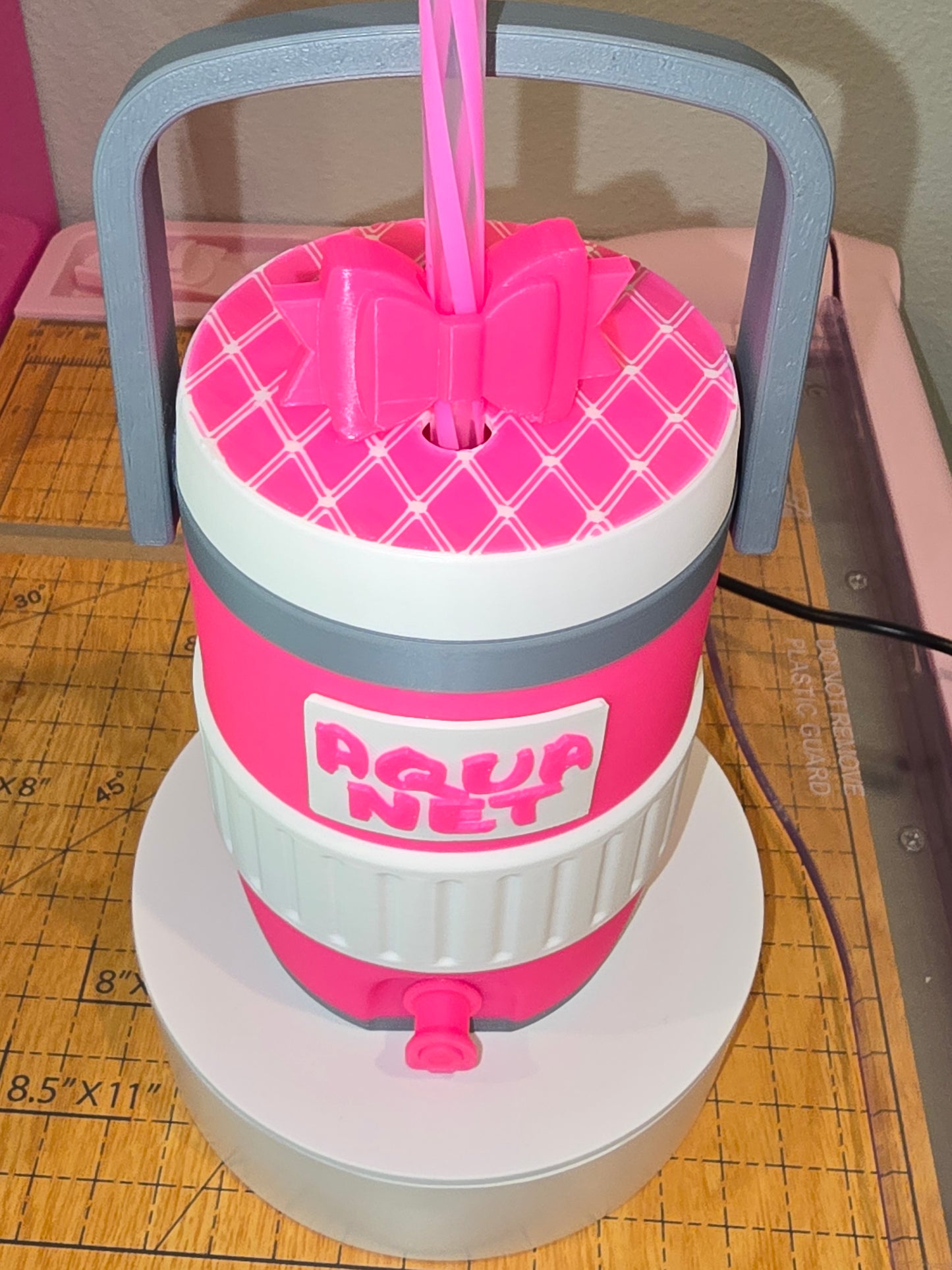 Aqua Net Can Koozie with Straw Topper & Tab Opener Keychain